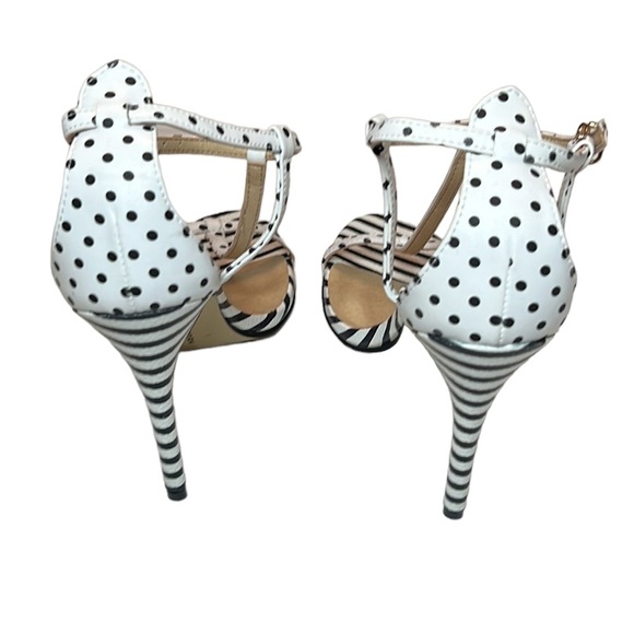 Chinese Laundry Polka Dot Dress Sandal,White/Black Size 8.5 - Picture 5 of 9